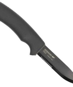Mora Knives Tactical SRT Fixed Blade, Stainless Steel, Black Rubber Handle