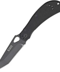 5.11 Tactical 51053 Alpha Scout Tanto, 3" AUS-8 Plain Blade, Black G-10 Handle