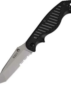 5.11 Tactical 51078 CS1 Tanto, 3.75" AUS-8 Combo Blade, Black FRN Handle