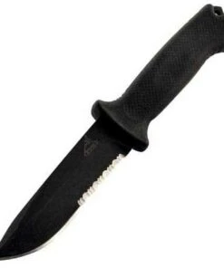 Gerber Prodigy, Soft-Grip Handle, Black Combo Blade, Nylon Sheath