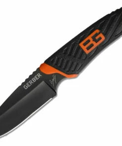 Gerber Bear Grylls 3.4" Plain Edge Compact Fixed Blade with Sheath Black/Orange