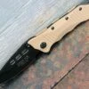 Guardian Tactical Helix S/E Folder, Black CPM-154 Blade, Desert Tan G-10 Handles