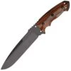 Hogue Large Tactical Fixed Blade, 3D Contoured Brown Cocobolo Wood Handles