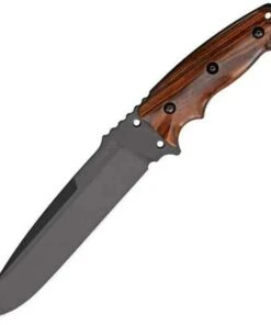 Hogue Large Tactical Fixed Blade, 3D Contoured Brown Cocobolo Wood Handles
