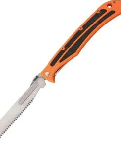 Havalon Baracuta Bone Saw Orange - 6" closed linerlock. 4 1/2" stainless saw blade
