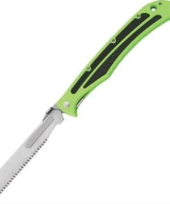 Havalon Baracuta Bone Saw Green - 6" closed linerlock. 4 1/2" stainless saw blade