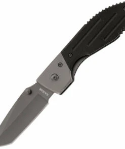 Ka-Bar Warthog Tanto Folder, Black G-10 Handle, Plain