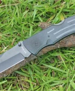 Ka-Bar Mule Folder, Black G-10 Handles, Plain Edge