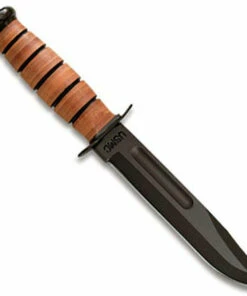 Ka-Bar Full Size USMC Knife, Kydex Sheath, Plain Edge