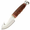 Ka-Bar Game Hook, Stacked Leather Handle, Leather Sheath