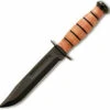 Ka-Bar Short USA Knife, Leather Sheath, Plain Edge