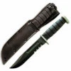 Ka-Bar D2 Extreme, With Black Leather Sheath, ComboEdge