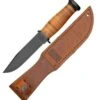 KA-BAR Mark I Fighting / Utility Knife Black Plain Blade, Brown Leather Sheath