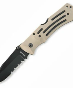 Ka-Bar Mule Folder, Part Serrated, Desert Handle
