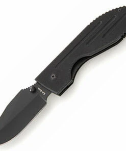 Ka-Bar Warthog Folder II, Black G-10 Handle, Black Blade, Plain