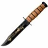 Ka-Bar USMC Iraqi Freedom Knife, Leather Handle