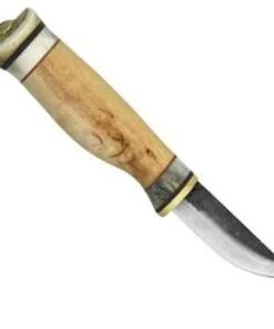 Kero Knives Kero Sami Scout, Curly Birch and Reindeer Antler Handle, 2 3/8 in. High Carbon Steel Blade