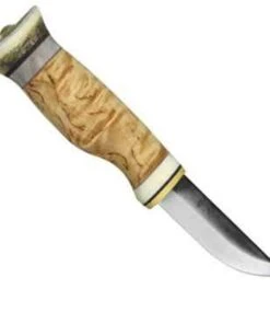 Kero Knives Kero Sami., Curly Birch and Reindeer Antler Handle, 3 in High Carbon Steel Blade