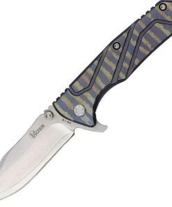 Kizer Cutlery Titanium Folders, VG-10 Damascus Steel Blade, 6AL4V Titanium Handles