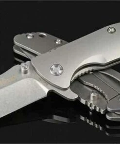 Kizer Cutlery Titanium Framelock, Stonewash S35VN, Smooth Titanium Handle