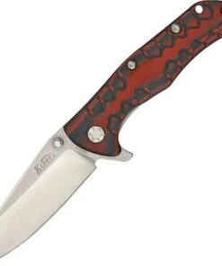 Kizer Cutlery Kizer Titanium Linerlock Folder, S35VN, Red and Black G-10 Handle