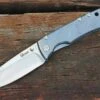 Kizer Cutlery KI4424 Framelock, 3.90" S35VN SS Plain Blade, Titanium Handle