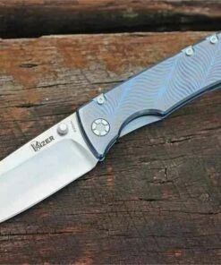 Kizer Cutlery KI4424 Framelock, 3.90" S35VN SS Plain Blade, Titanium Handle