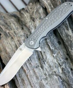 Kizer Cutlery KI4470 Rattler, 3.58" CPM-S35VN SS Plain Blade, Titanium Handle