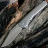 Kizer Cutlery, Flashbang Flipper, 454A1, 3.5 in. S35VN Clip Point Stonewashed Blade, Framelock