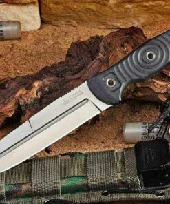 Kizlyar Supreme Legion, AUS-8 Satin Fixed Blade, 3D-textured G-10 Handle