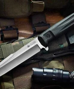 Kizlyar Supreme Delta, D2 Satin Fixed Blade, Kraton Handle
