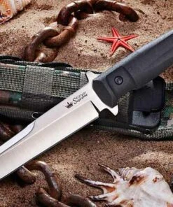 Kizlyar Supreme Trident, D2 Satin Fixed Blade, Kraton Handle