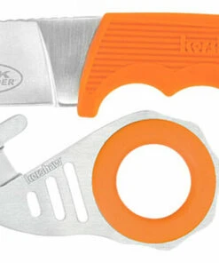 Kershaw Knives Kershaw 1028ORBCX Duck Commander Antelope Hunter 2 & Zipit Combo Pack, 3.6" 8Cr13MoV SS, Plain Blade, Orange Co-polymer Handle