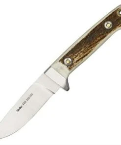 Linder Hunter, 4" 440 Stainless Blade, w/ Brown Leather Belt Sheath
