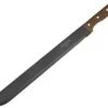 Linder LD449045 Heavy Duty Machete, 18" SS Plain Blade, Wood Handle, Black Nylon Sheath