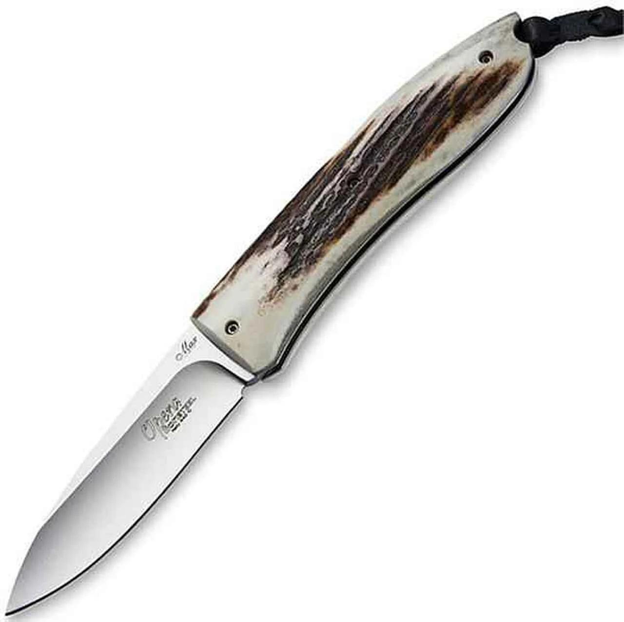 LionSteel Lion Steel Big Opera Lockback Folder, D2 Steel, Stag Handle 1 LionSteel Lion Steel Big Opera Lockback Folder, D2 Steel, Stag Handle