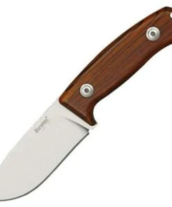 LionSteel lion STEEL Hunting Fixed Blade, Cocobolo Handle, w/ Leather Sheath