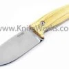 LionSteel Lion Steel M3 Hunting Fixed Blade, Olive Wood Handle, w/ Leather Sheath