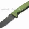 LionSteel Lion Steel SR2, Black Sleipner Steel, Green Aluminum Handle