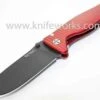 LionSteel Lion Steel SR2, Black Sleipner Steel, Deep Red Aluminum Handle