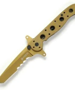 CRKT M16-13DSFG Special Forces, 3.5" 8Cr14MoV Combo Blade, Tan G-10 Handle