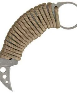 Mantis MK-FS Evis-1 Fixed Karambit 1 1/4" Shawty Blade, Sliver Paracord Wrapped Handle