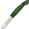 Maserin Consoli, Green Burl Wood Handles, w/ Black Leather Slip Pouch