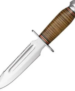 Maserin Aeronautic Military Knife, w/ Foliage Green Leather Sheath