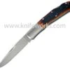 Moki Lockback Amber Bone Stag Handles, Brushed Stainless Blade