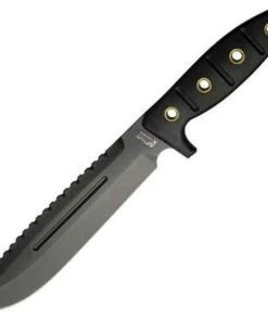 MTech Xtreme MTX8055 Tactical Bowie, 8.5" SS Blade, Black G-10 Handle, Green Digital Camo Sheath, Diamond Sharpening Stone