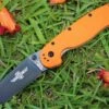 Ontario Rat Folder, Black Blade, Orange Handle, Plain Edge