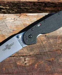 Ontario RAT Model 1A A/O Folder, AUS8, Black G-10 Handle