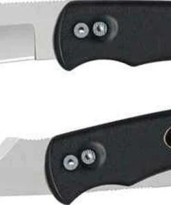 Outdoor Edge SwingBlade, Black Rubberized Kraton Handle, Plain Edge