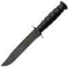 Ontario Marine Combat Knife, 12" Overall, w/ Black Leather Belt Sheath
